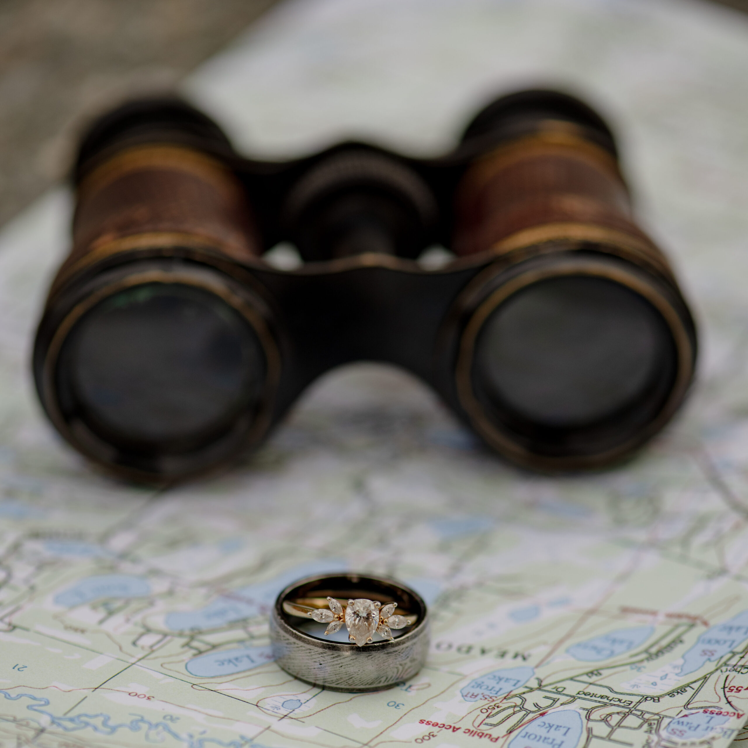 Map and rings detail photo Alaska Matsu valley